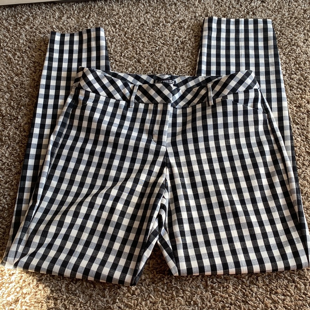 Express- Editor - Size 2r - Black And White Gingh… - image 1